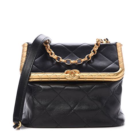 chanel kiss-lock bag price|CHANEL Lambskin Quilted Tassel Kiss Lock Evening Clutch .